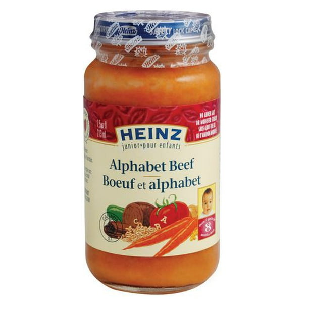 Aliments pour bébé Heinz Boeuf et Alphabet pour enfants