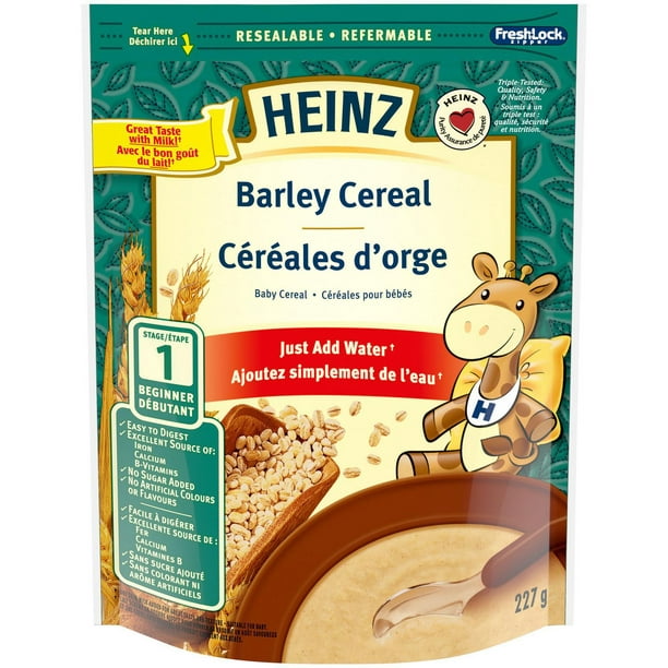 Céréales d’orge avec lait Heinz Bébés 0M-5T