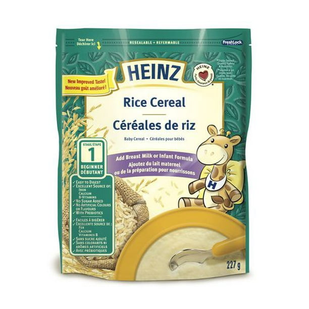 Céréale de riz sans lait de Heinz pour bébé