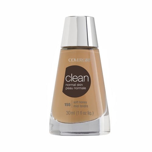 COVERGIRL Clean Liquid Foundation, lightweight, breathable liquid makeup,  natural effect, water-based, non comedogenic, 100% Cruelty-Free,  Lightweight foundation 