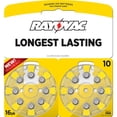 thumbnail image 1 of Rayovac Size 10 Hearing Aid Batteries - 16 pack, 1 of 1