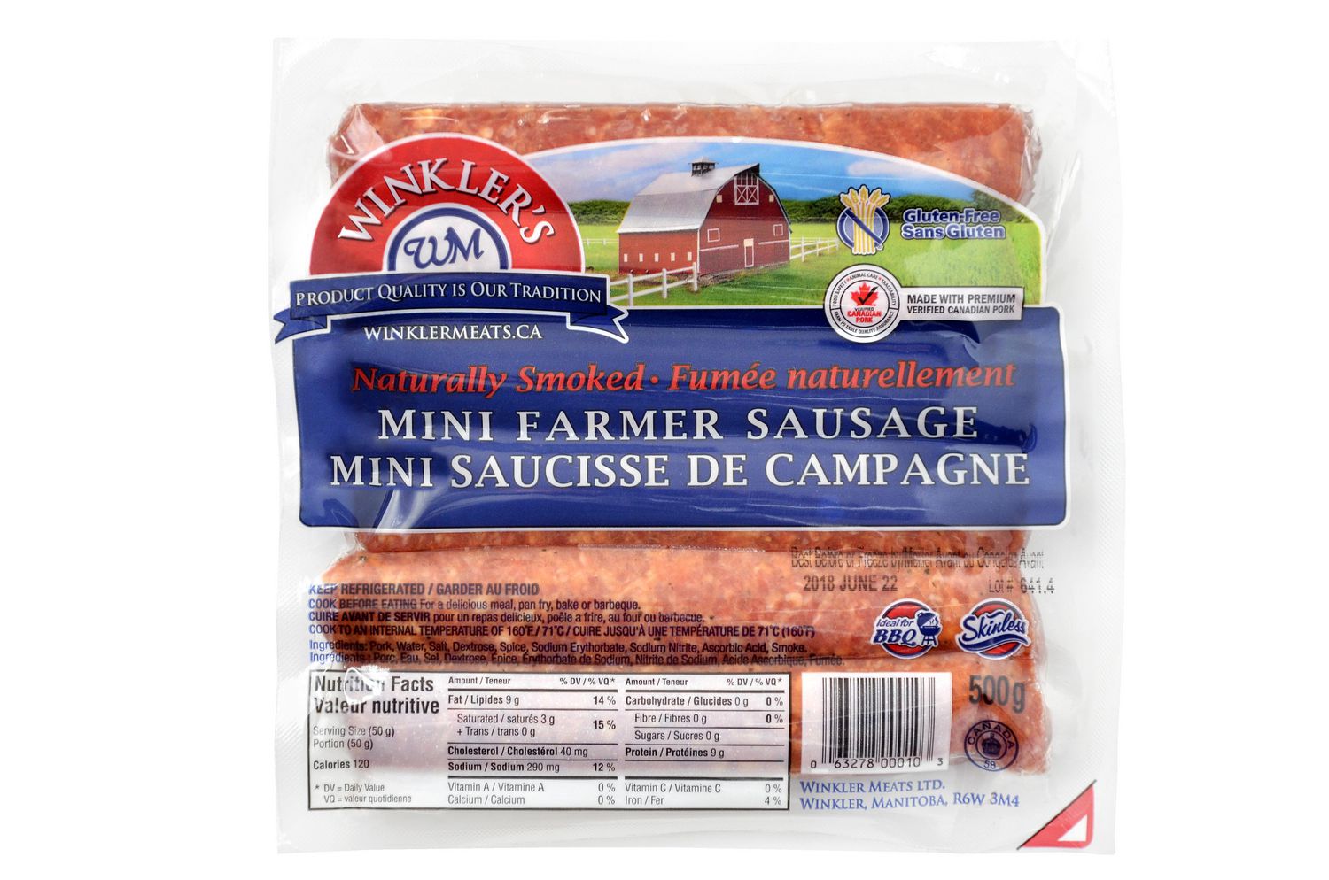 Winkler Meats 100641 Farmers Sausage Minis Walmart Canada