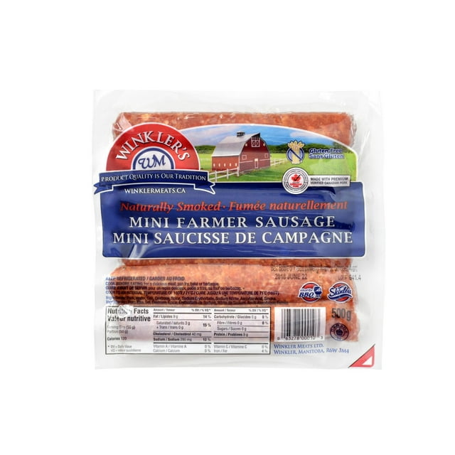 Winkler Meats 100641 Farmers Sausage Minis, 500 g