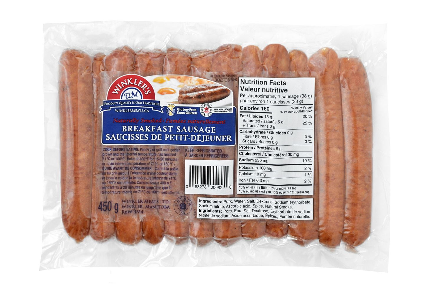 Winkler Meats 100641 Breakfast Sausage Walmart Canada