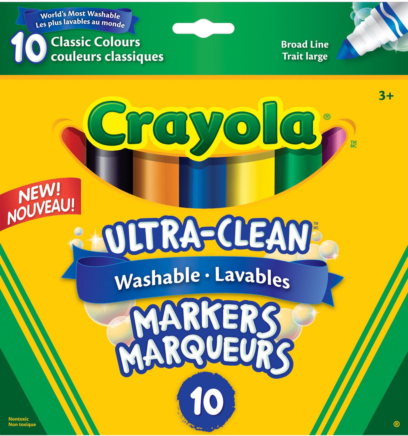 Crayola 10+2 marqueurs lavable Les marqueurs lavables Crayola sont