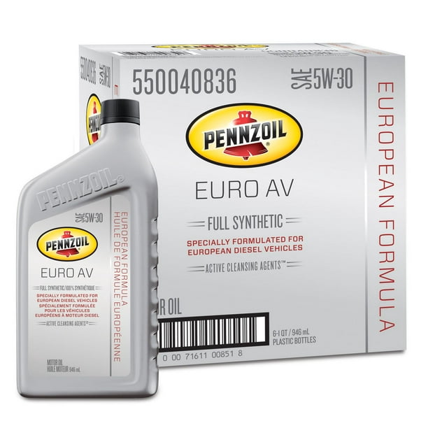 Huile moteur 100 % synthétique Euro AV SAE 5W-30 de Pennzoil Platinum