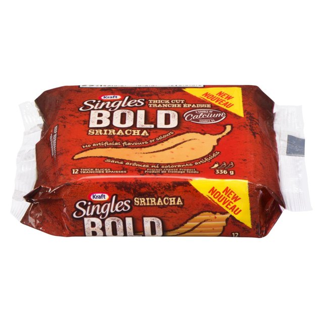 Kraft Singles Bold Thick Cut Sriracha Process Cheese Slices