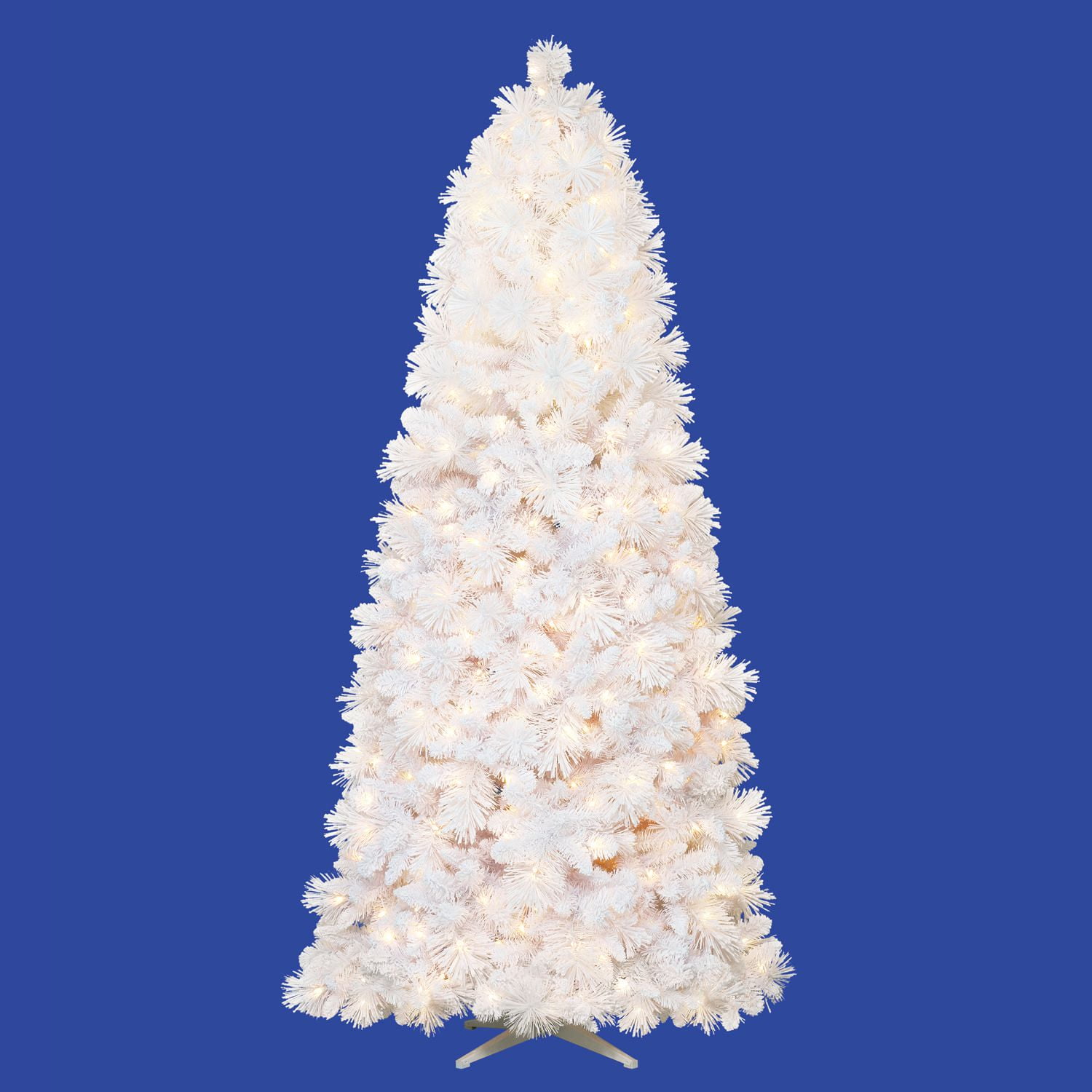 Holiday time 7.5' Lenox Flocked Quick Set White Pine with Clear Lights
