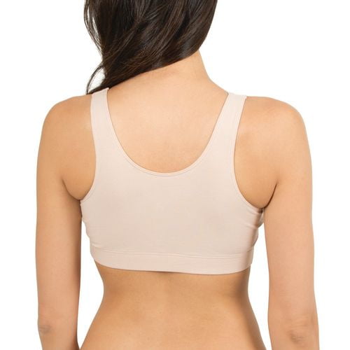 Fruit of the Loom Girls' Bralette with Removable Pads 2-Pack White/Heather  Grey 34
