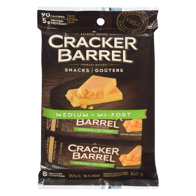 Cracker Barrel Natural Cheese Medium Cheddar Cheese Snacks