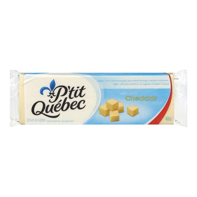 P'Tit Quebec Very Mild White Cheddar Light Cheese Block