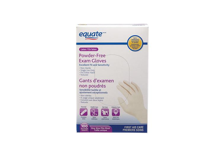 Equate Gants d'examen non poudrés - en latex