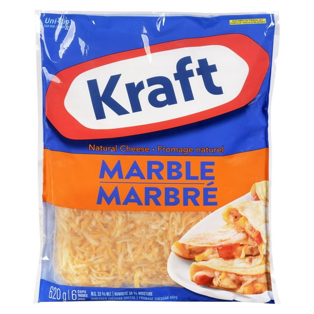 Fromage naturel rapé marbré Kraft 620 g