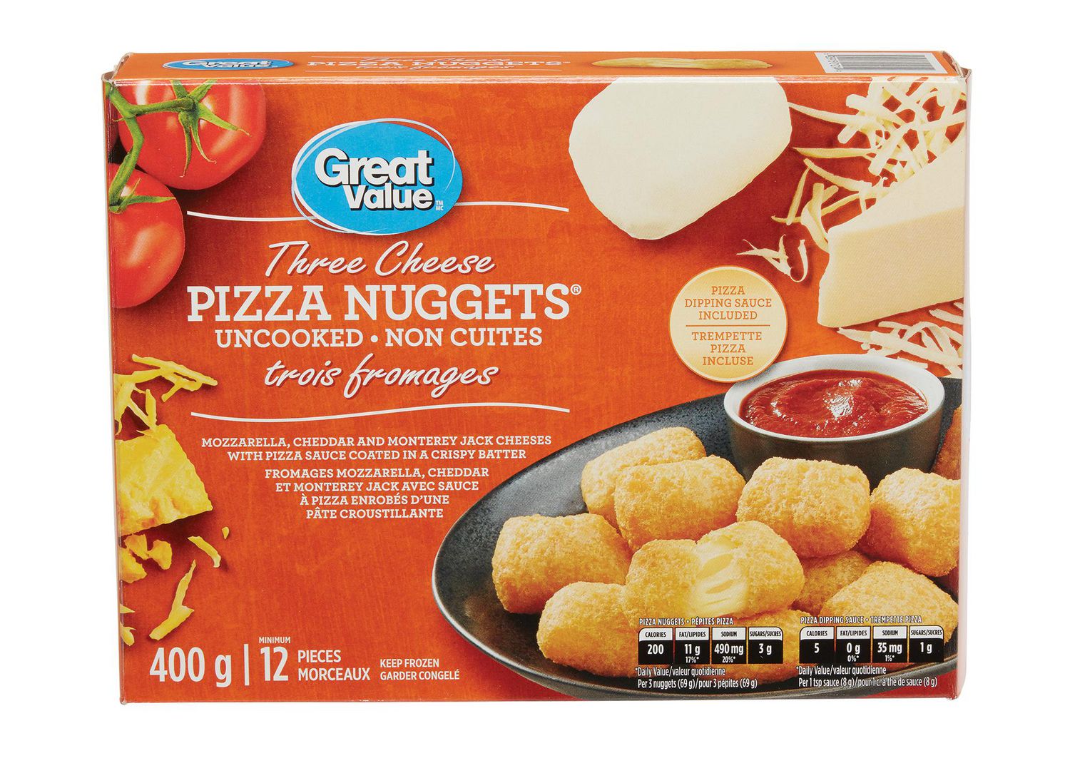 Great Value Three Cheese & Pizza Nuggets 400g Walmart Canada
