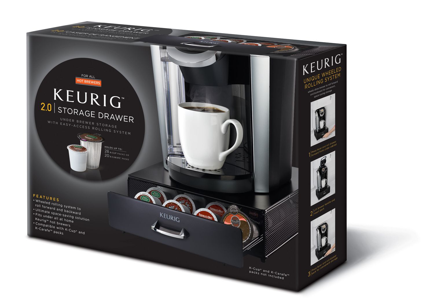 Keurig under shop brewer storage drawer