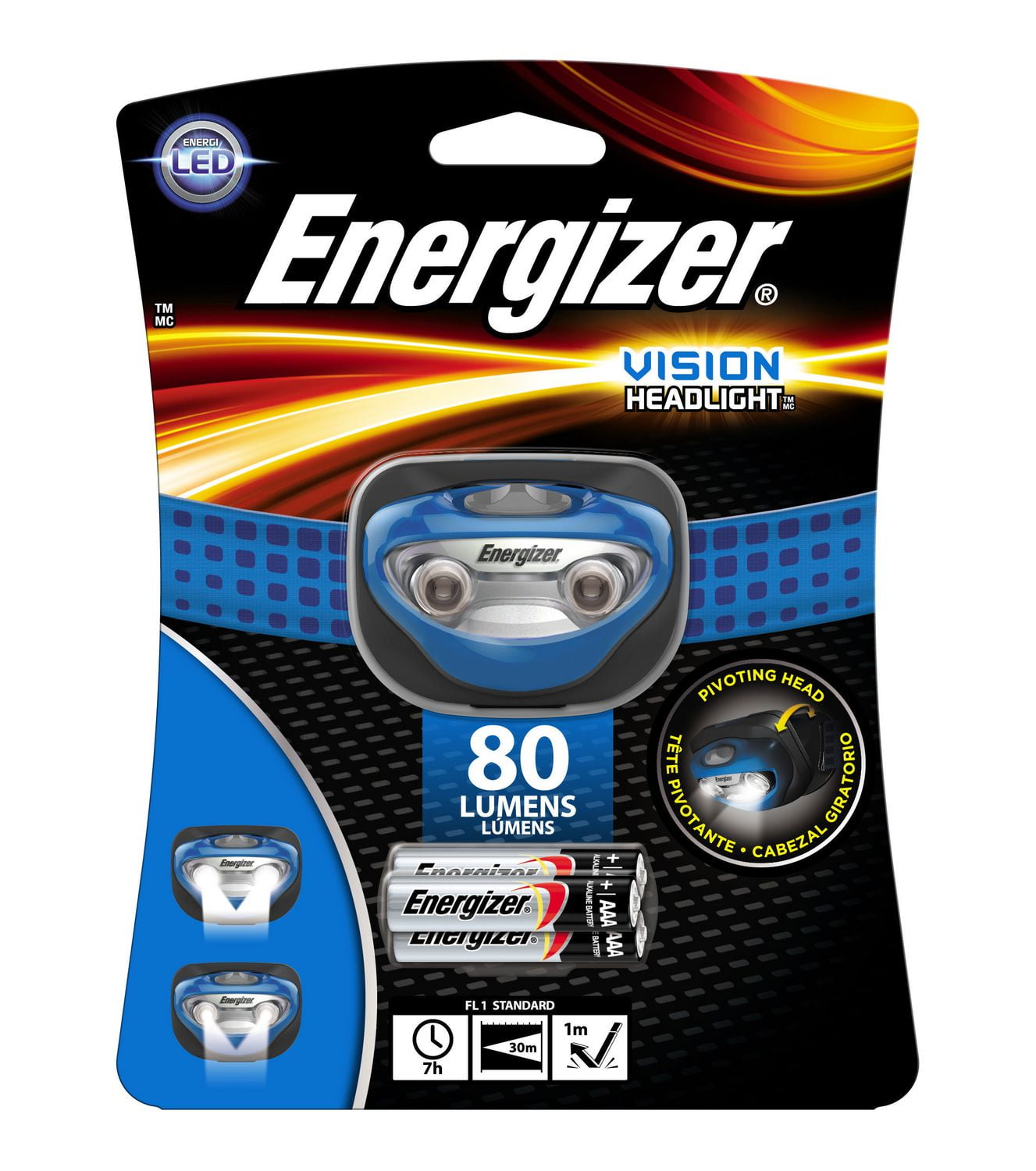 Energizer LED Vision Headlight + 3AAA batteries Walmart Canada