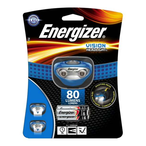 Energizer Lampe frontale DEL + 3 piles AAA