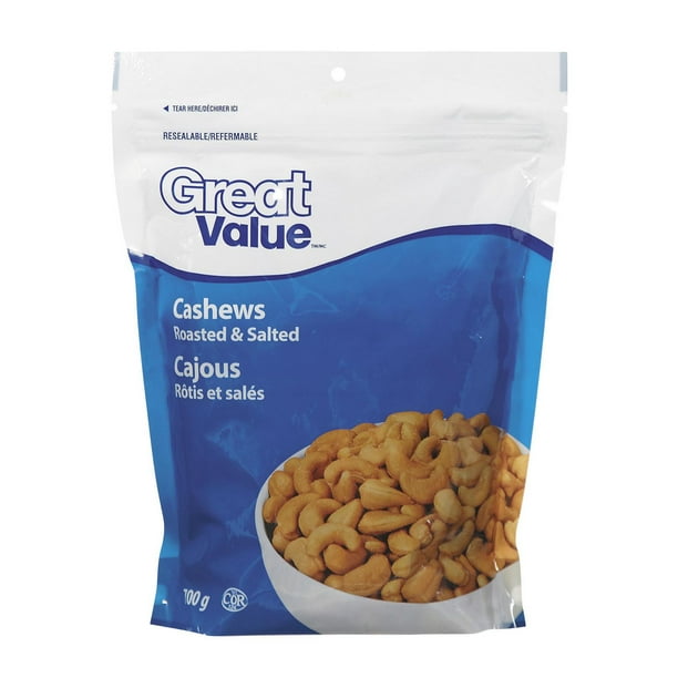 Great Value Roasted & Salted Cashews - Walmart.ca