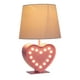 Lampe d'appoint avec des ampoules marquise Mainstays Kids en forme de coeur rose – image 2 sur 2