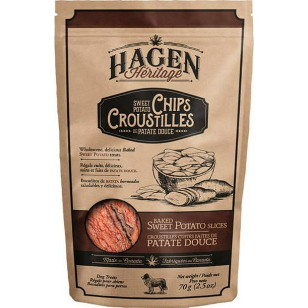 Gâteries pour chiens croustilles patate douce de Héritage Hagen