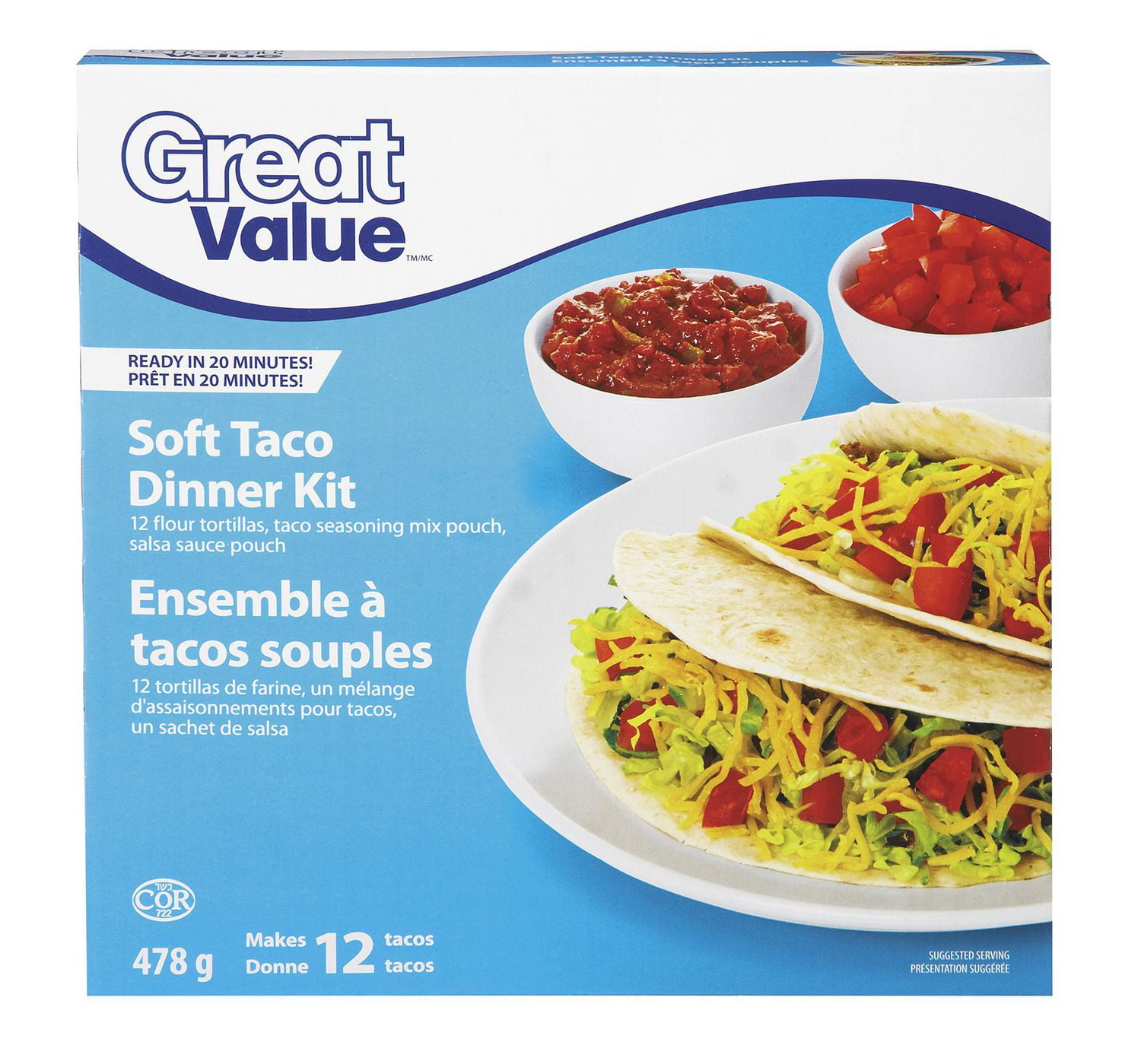 Great Value Soft Taco Dinner Kit Walmart Canada