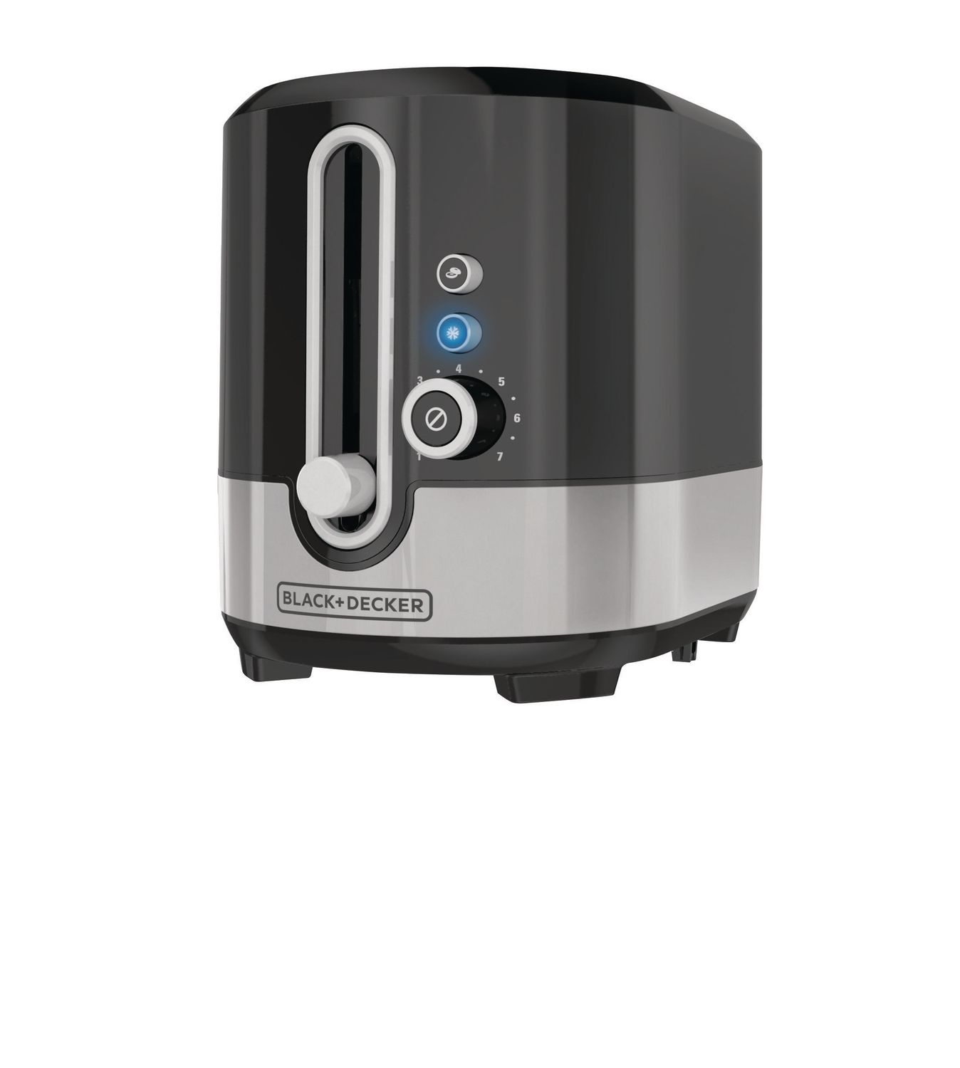 Black + Decker 2 Slice Toaster with Extra Wide Slots in Black and