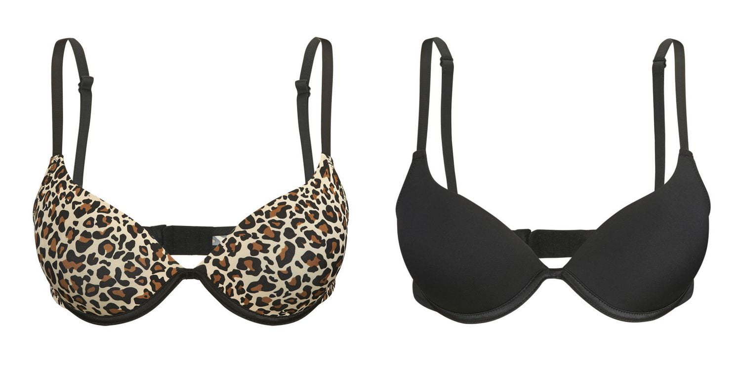 Basics Plunge PushUp Bra in a 2 pack Walmart Canada
