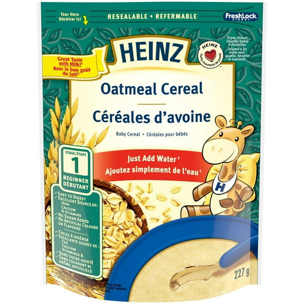 Céréales d’avoine avec lait Heinz Bébés 0M-5T