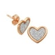 PAJ Boucles d'oreilles brillantes et scintillantes PAJ avec pendentif de cœur brillant plaqué en or rose – image 1 sur 2