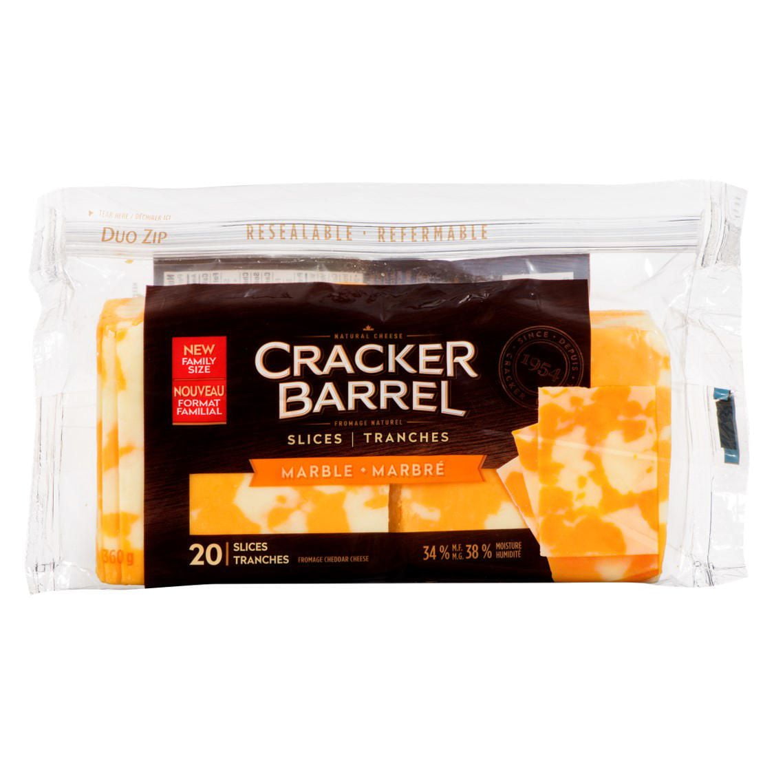 Cracker Barrel 34 M.F Marble Cheddar Cheese Slices Walmart Canada
