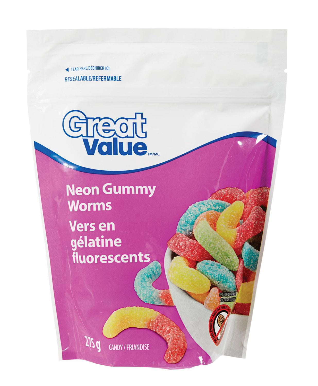 Great Value Neon Gummy Worms Walmart Canada