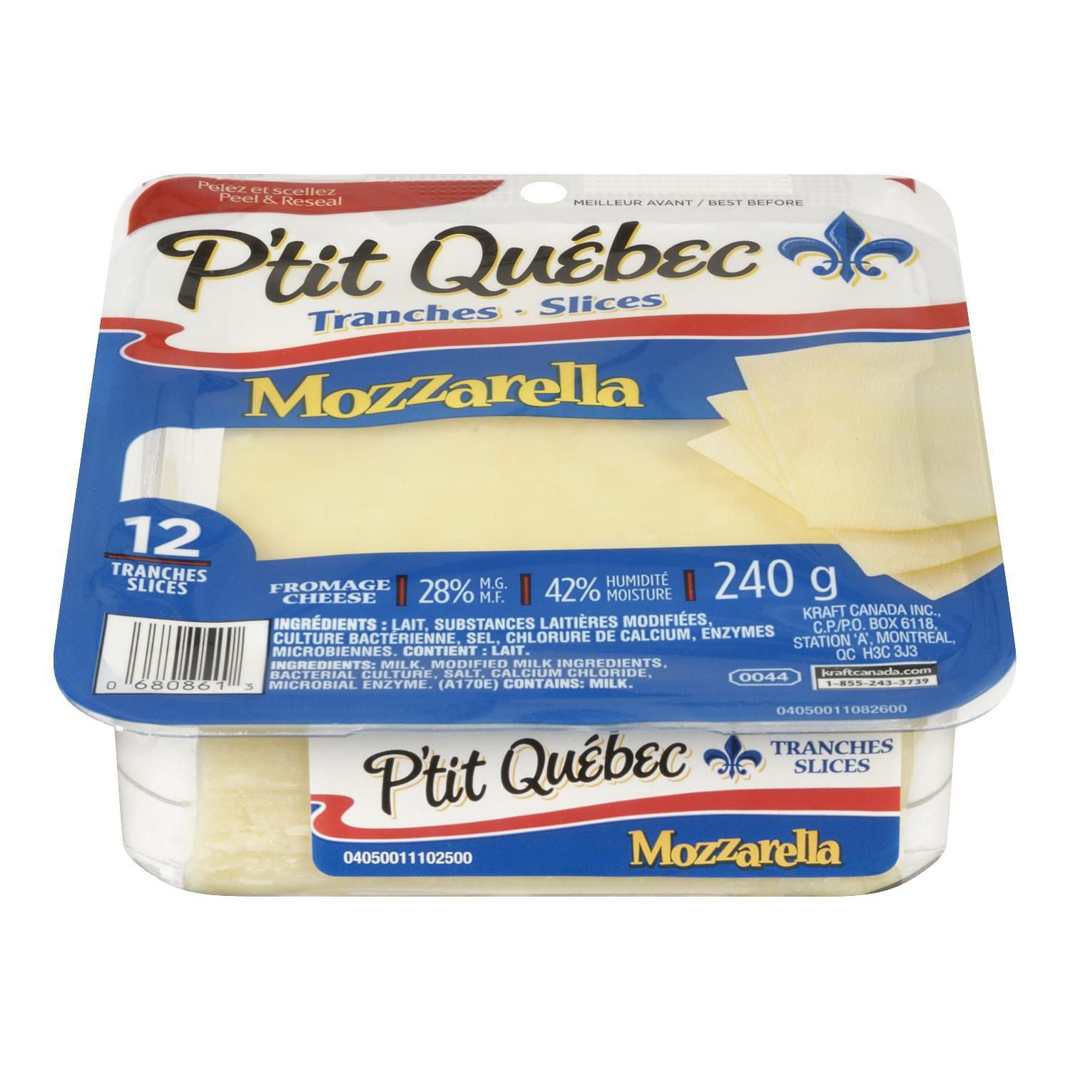 P'Tit Quebec Mozzarella Cheese Slices Walmart Canada