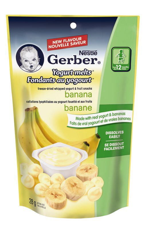 Nestlé Gerber Yogurt Melts Freeze Dried Whipped Yogurt And Banana Fruit