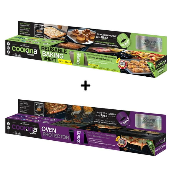 COOKINA Cuisine Baking Sheet & Gard Oven Protection Sheet Combo Pack
