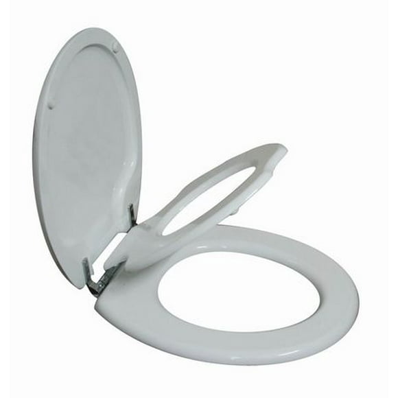 TopSeat TinyHiney Round Child and Adult 2 in 1 Regular Lid Closure Chrome Hinge Toilet Seat