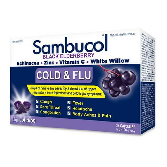 Sambucol  Cold And Flu 24ct, Sambucol Cold and Flu