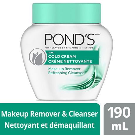Crème nettoyante pour peau normale ou sèche Pond's Nettoyant rafraîchissant et démaquillant testé par des dermatologues 190ml Démaquillant, 190 ml