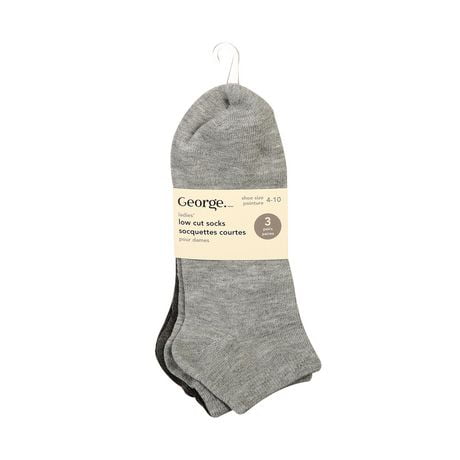 George Women's 3-Pack of Low-Cut Socks, Sizes 4-10