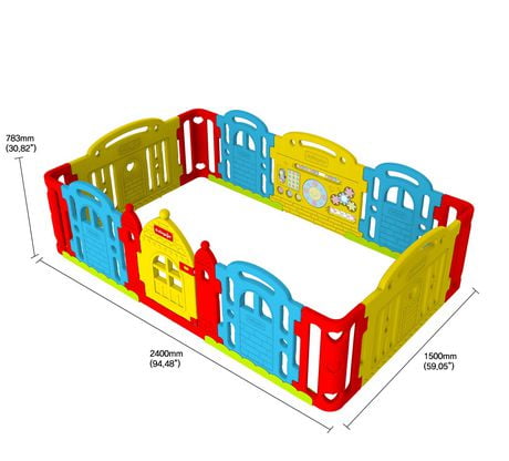 dwinguler large kid's castle playpen used