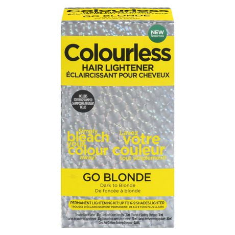 Colourless Go Blonde Hair Colour Remover - Lightener Dark to Blonde Hair | Leave hair soft & Manageable | Easy to Use