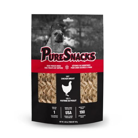 PureSnacks Freeze Dried Chicken Breast Dog Treats, Single Ingredient Dog Treats