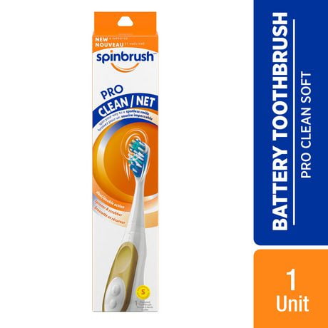 Brosse à dents Spinbrush PRO CLEAN souple 1 brosse à dents à piles