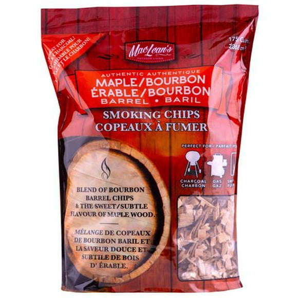 MacLean's Maple/Bourbon BBQ Smoking Chips, 175 Cubic Inch Bag