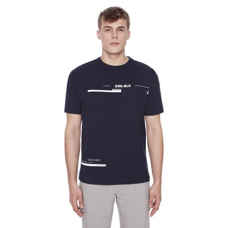 Dark Black Men's Short-Sleeve Graphic T-Shirt, Sizes S-XXL