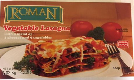 Roman Cheese Vegetable Lasagna Frozen Meals | Walmart Canada