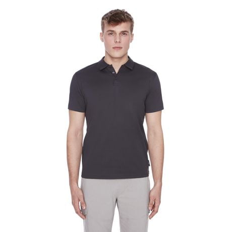 Dark Black Men's Short-Sleeve Polo