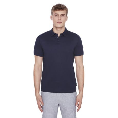 Dark Black Men's Short-Sleeve Polo