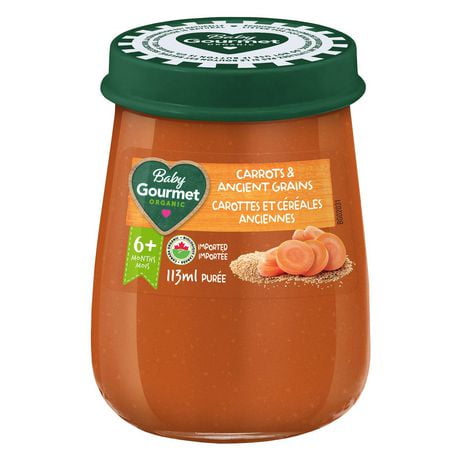 Baby Gourmet Organic Jar Carrots & Ancient Grains, Purée - 113 ml