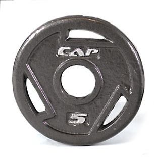 Single CAP Barbell Olympic 2-Inch Weight Plate Gray 