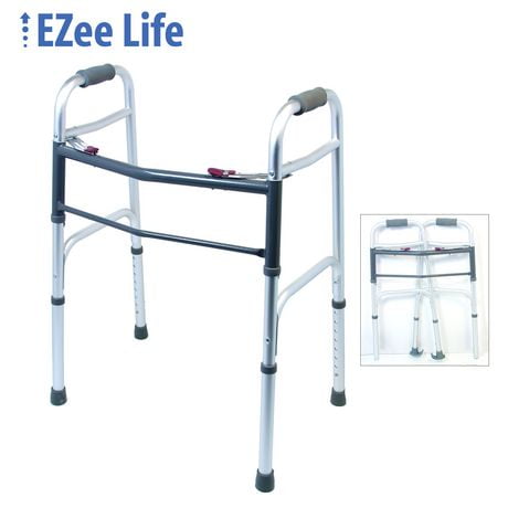 Ezee Life Adult 2-Button Folding Walker